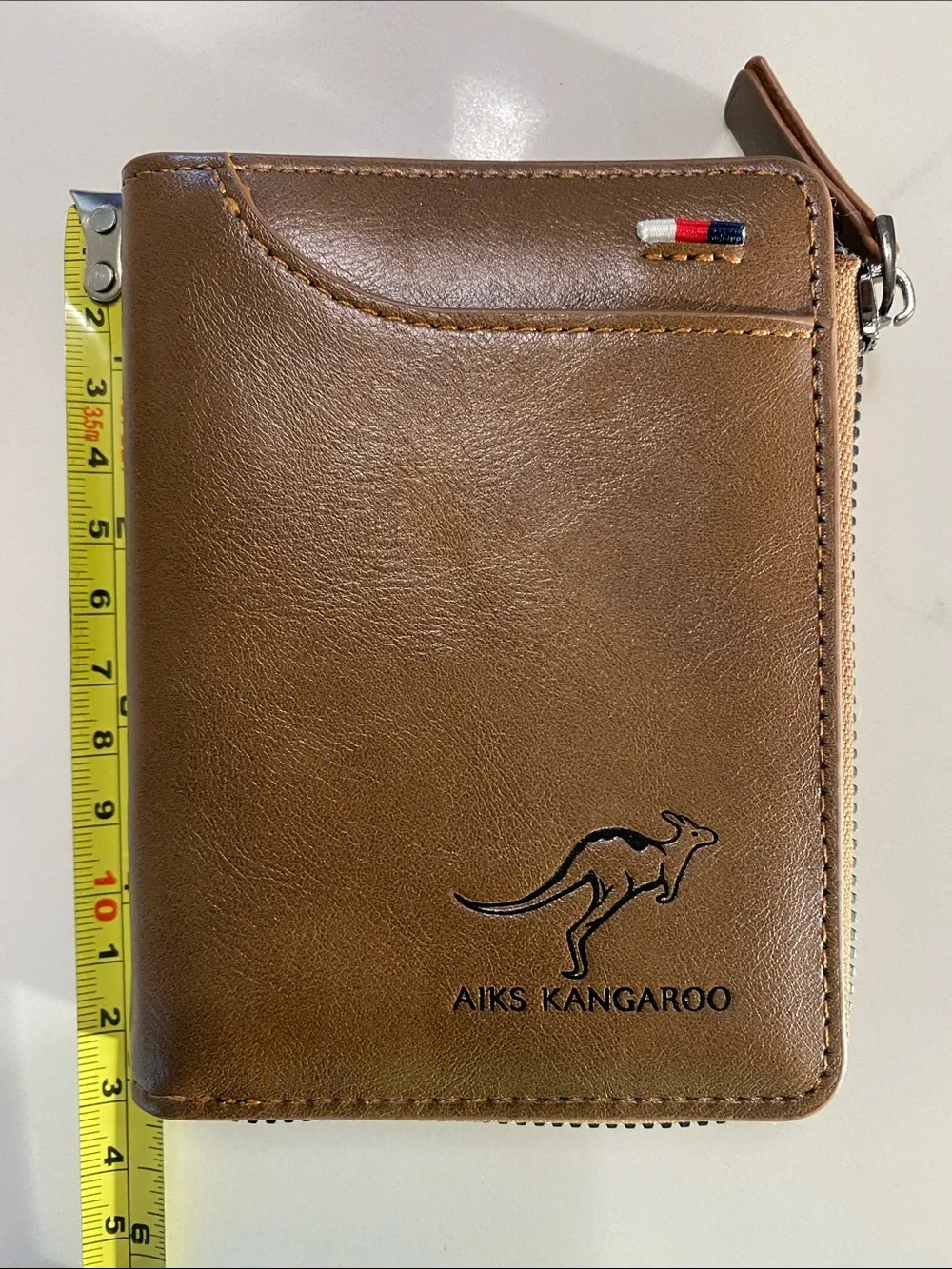 AIKS KANGAROO Brown Zip Wallet for Men